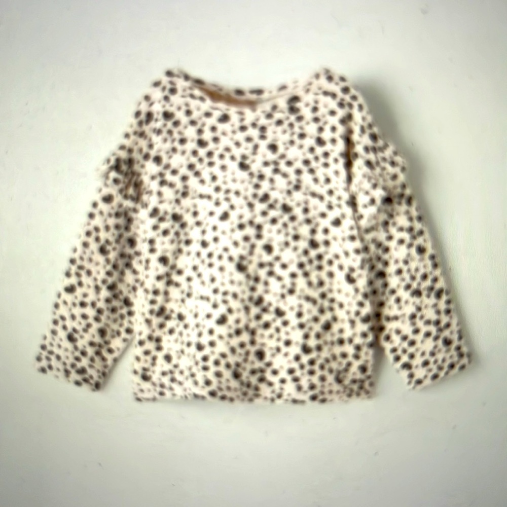 Zara Girls Leopard Animal Print Long Sleeve Top Size 4